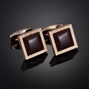 Classic Brown Square Cufflinks